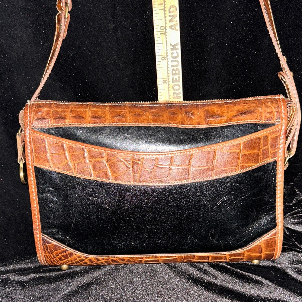 Brahmin Brown & Black Leather Vintage Purse